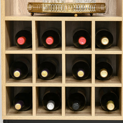 Wine Cabinet, Glass Holders Holds 12 Bottles