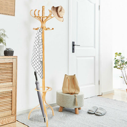 Wooden Coat and Hat Stand-Oak