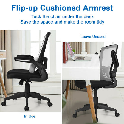 Lightweight Mesh Office Chair with Lumbar Support and Adjustable Backrest