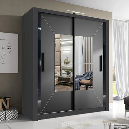 Massapequa Sliding Wardrobe - Grey