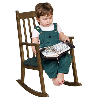 Child's Rocking Chair with Thick Cushion-Walnut