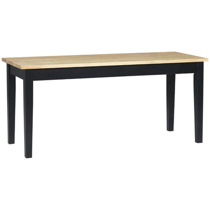 102 Cm Wood Dining Bench For 2 People, Natural Effect