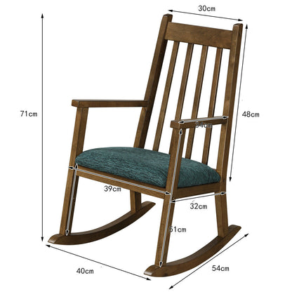 Child's Rocking Chair with Thick Cushion-Walnut
