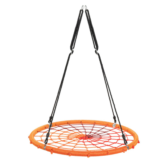 100cm Spider Web Tree Swing Round Children-Orange