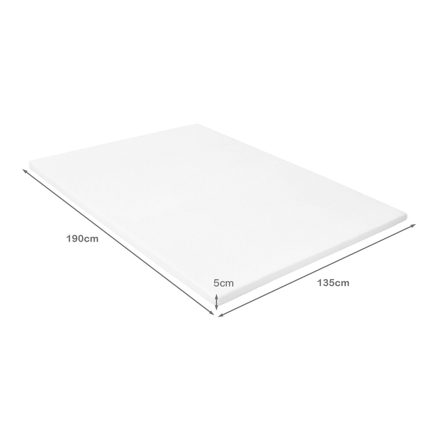 Memory Foam and Pressure Relief Mattress Topper with Washable Cover-Size 1