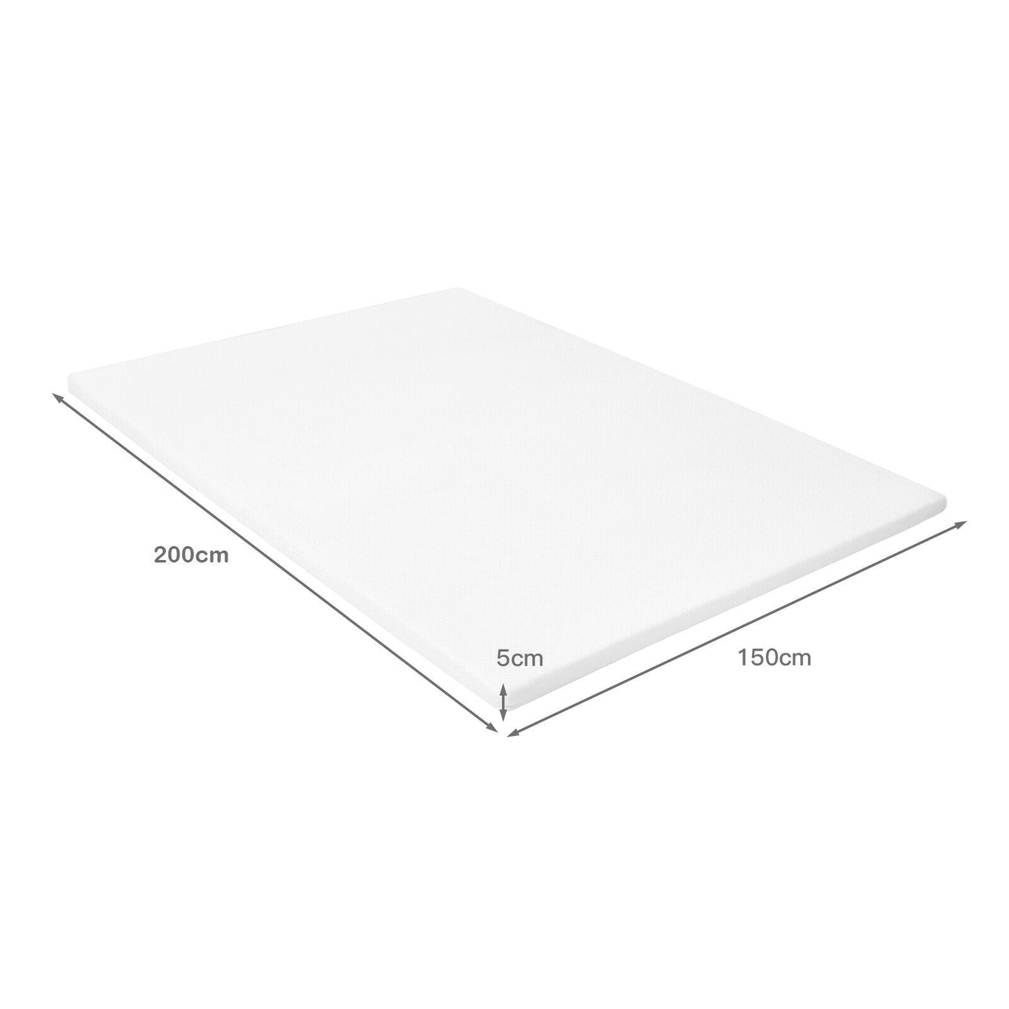 Memory Foam and Pressure Relief Mattress Topper with Washable Cover-Size 2