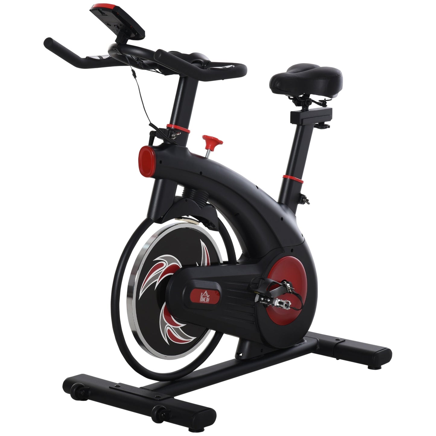 Upright Exercise Bike Trainer with Adjustable Resistance Seat Racing Bike Handlebar LCD Display 8 Kg Flywheel