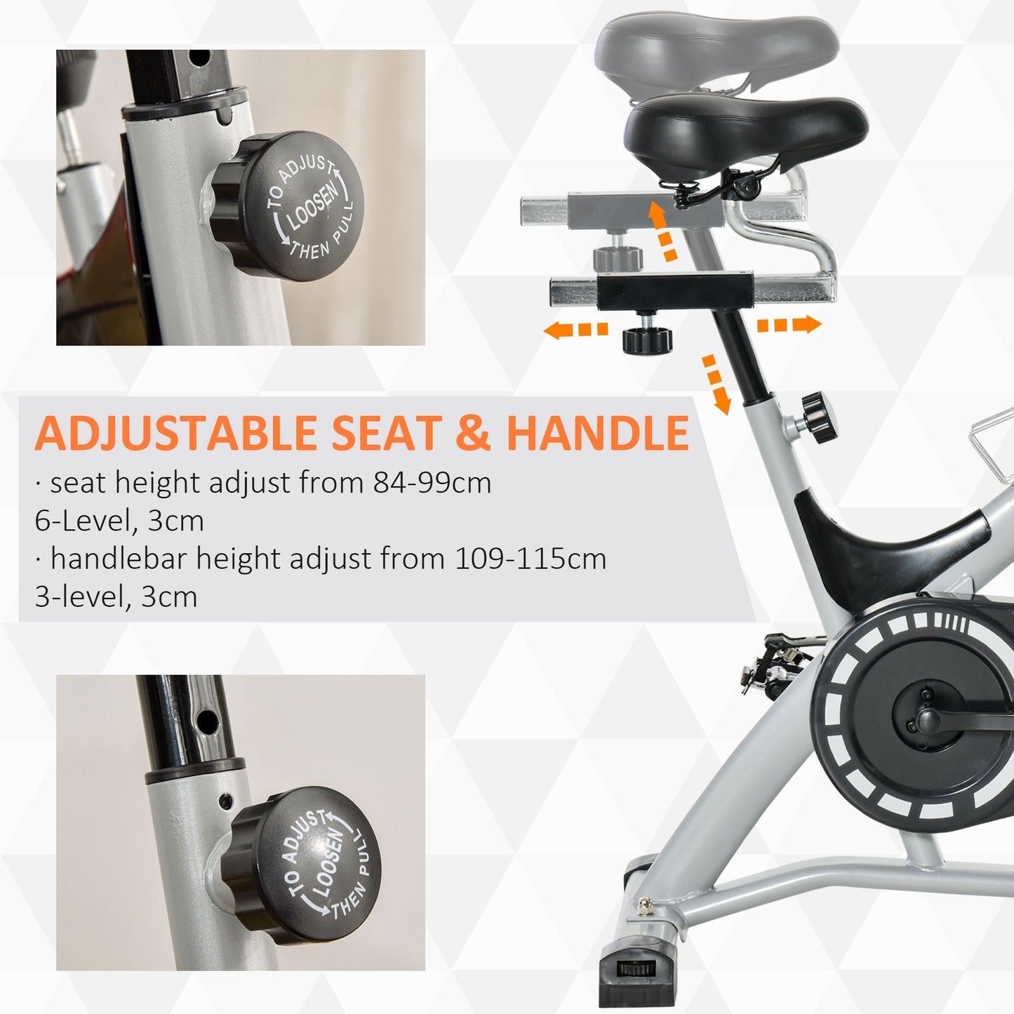 Indoor Cycling Bike LCD Monitor Exercise Stationary Adjustable Seat & Handle