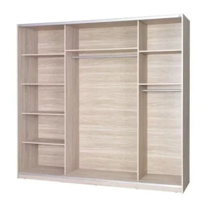 Dianna 2-Door Sliding Wardrobe - Lava Grey & Oak or Pine