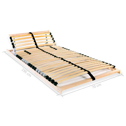 Slatted Bed Base with 28 Slats 7 Zones 70x200 cm