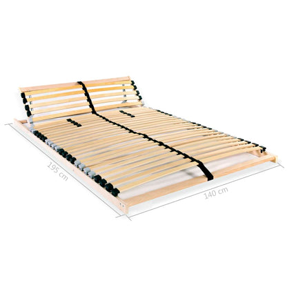 Slatted Bed Base with 28 Slats 7 Zones 140x200 cm