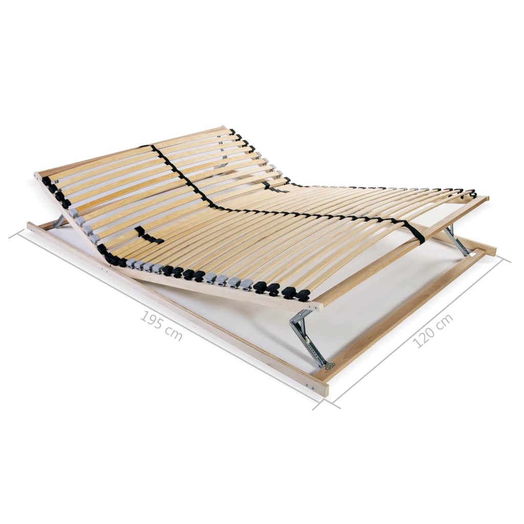 Slatted Bed Base with 28 Slats 7 Zones 120x200 cm