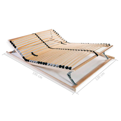 Slatted Bed Base with 28 Slats 7 Zones 120x200 cm