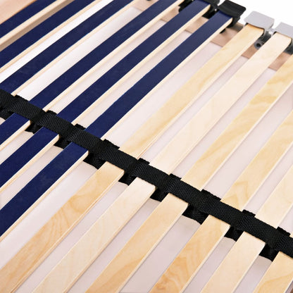 Slatted Bed Base with 42 Slats 7 Zones 70x200 cm