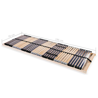 Slatted Bed Base with 42 Slats 7 Zones 70x200 cm