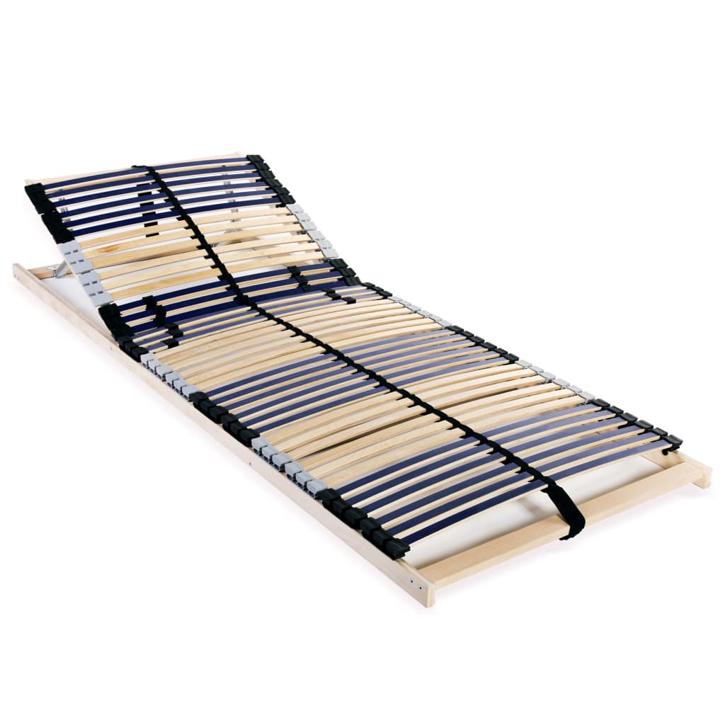 Slatted Bed Base with 42 Slats 7 Zones 70x200 cm