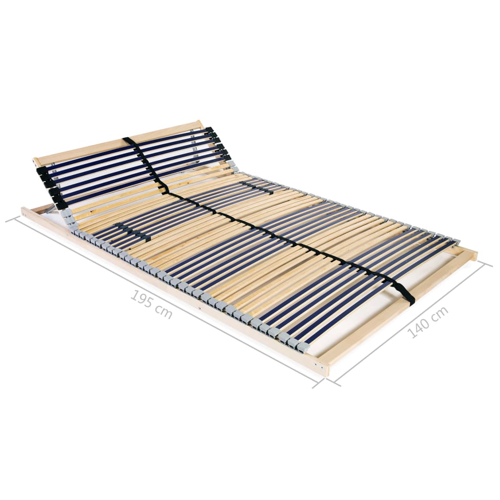 Slatted Bed Base with 42 Slats 7 Zones 140x200 cm