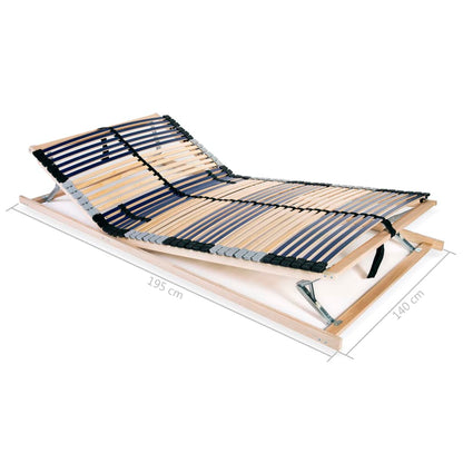 Slatted Bed Base with 42 Slats 7 Zones 140x200 cm