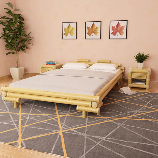 Bed Frame Bamboo 140x200 cm