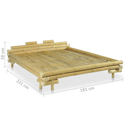 Bed Frame Bamboo 160x200 cm