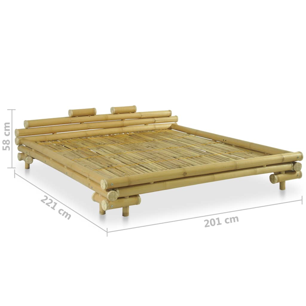 Bed Frame Bamboo 180x200 cm Super King