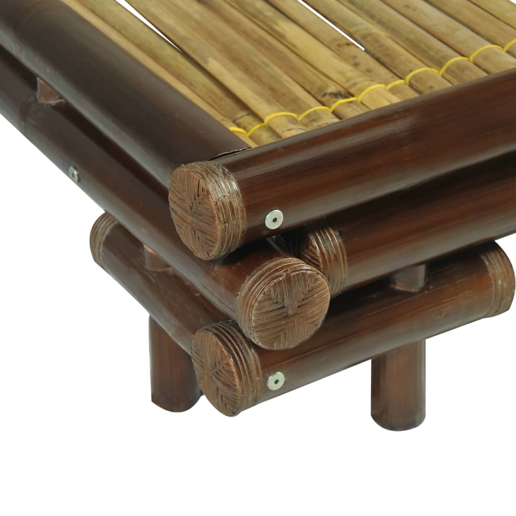 Bed Frame Dark Brown Bamboo 140x200 cm