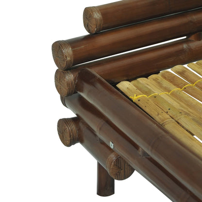 Bed Frame Dark Brown Bamboo 140x200 cm