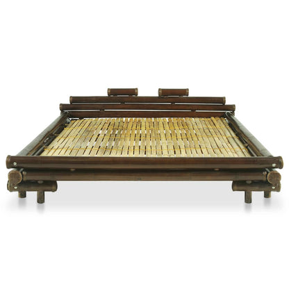 Bed Frame Dark Brown Bamboo 180x200 cm Super King