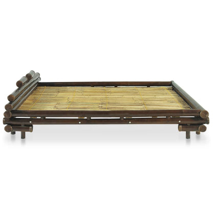 Bed Frame Dark Brown Bamboo 180x200 cm Super King