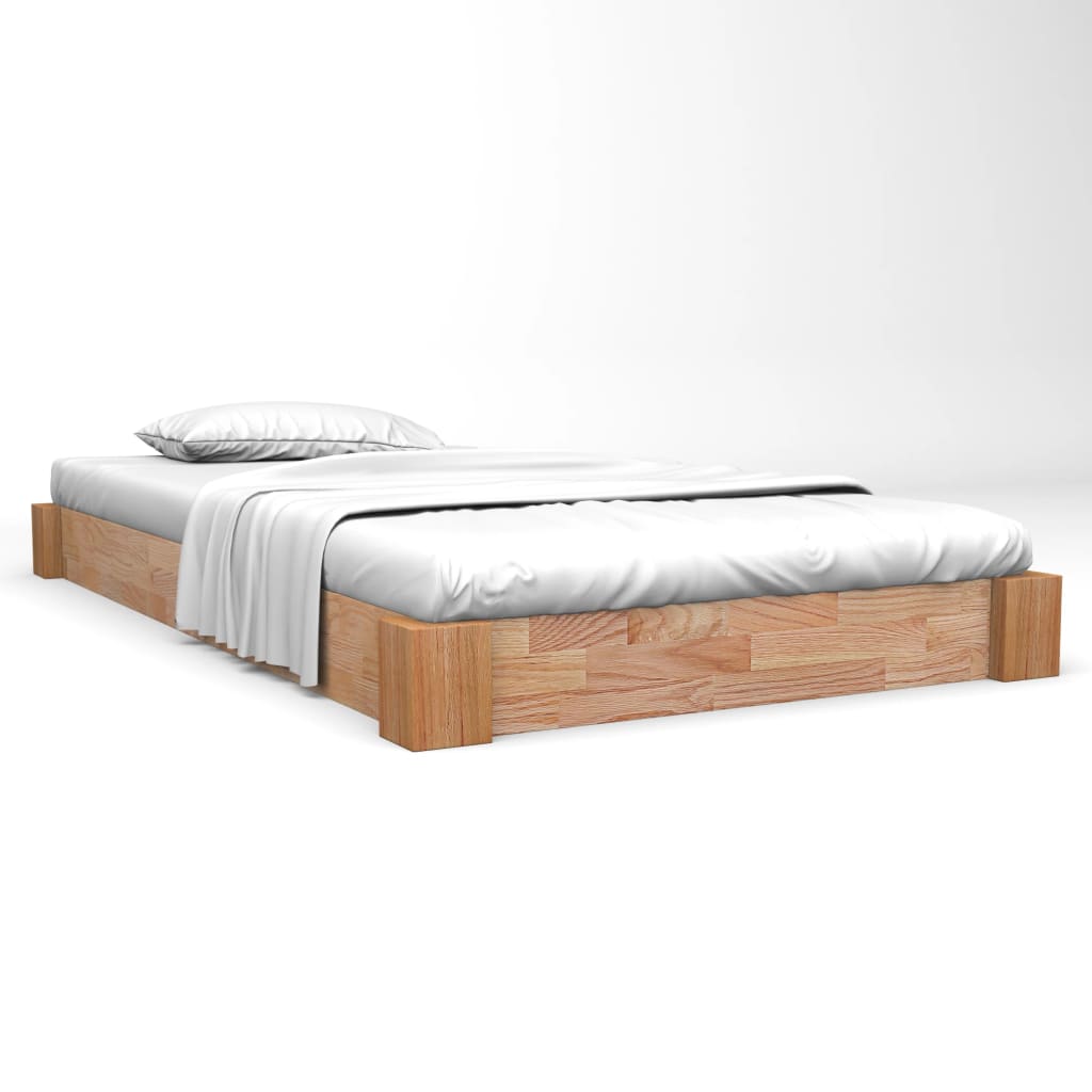 Bed Frame Solid Oak Wood 90x200 cm