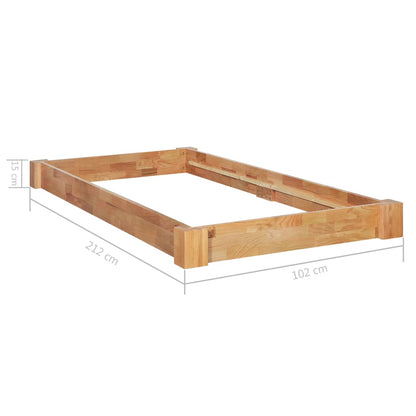 Bed Frame Solid Oak Wood 90x200 cm