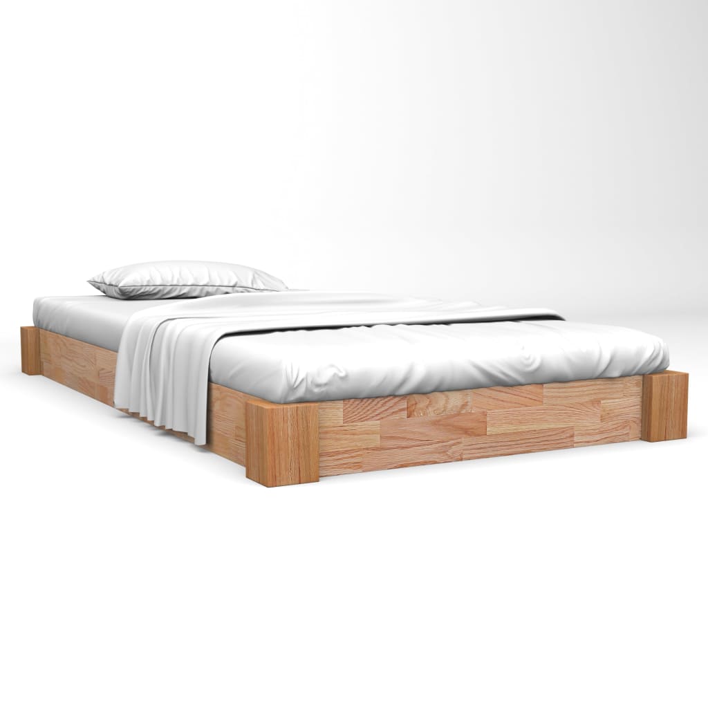 Bed Frame Solid Oak Wood 120x200 cm