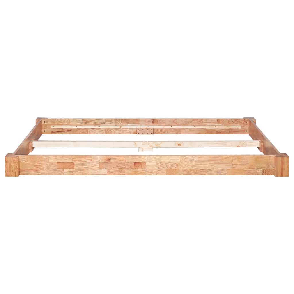 Bed Frame Solid Oak Wood 140x200 cm