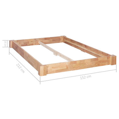 Bed Frame Solid Oak Wood 140x200 cm