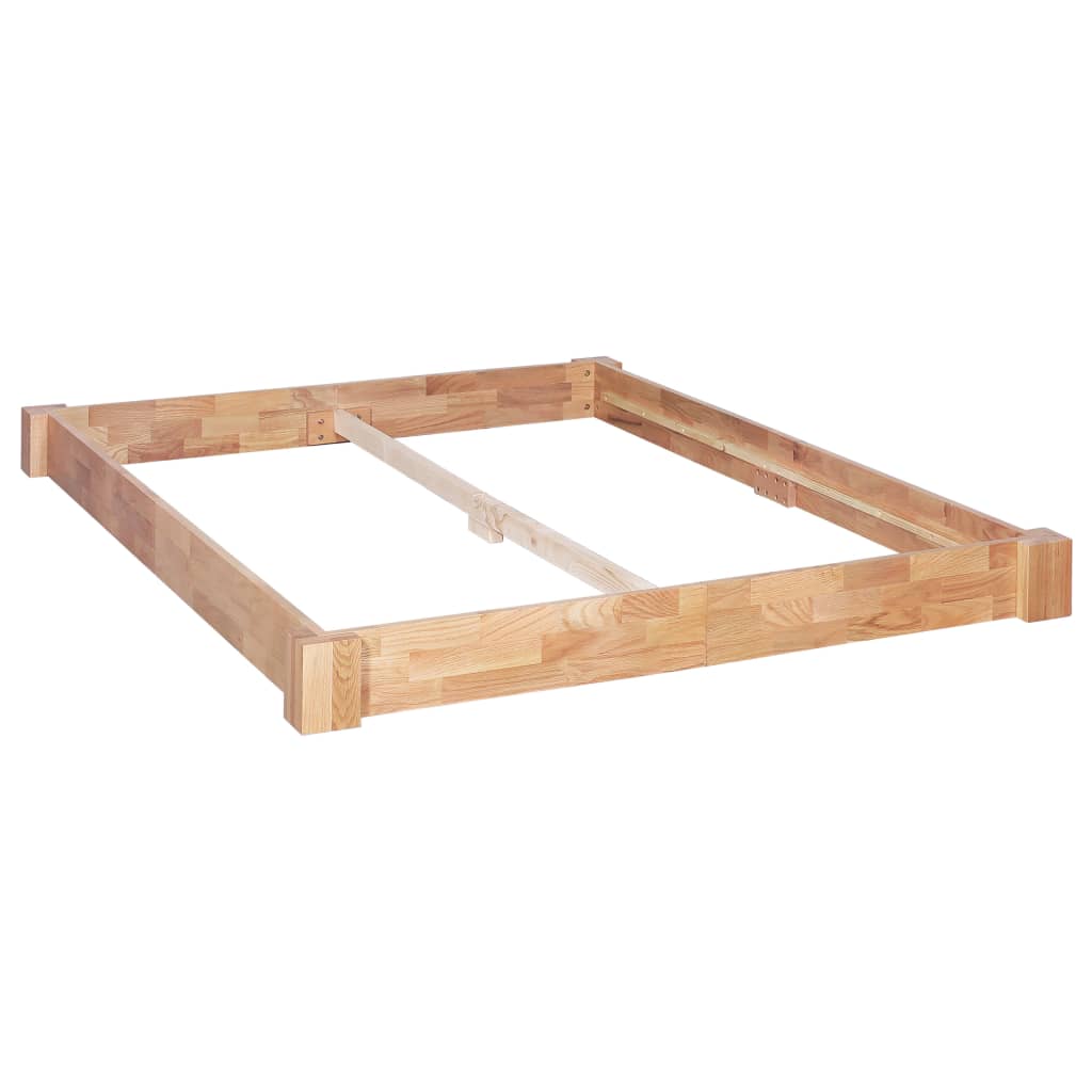 Bed Frame Solid Oak Wood 160x200 cm