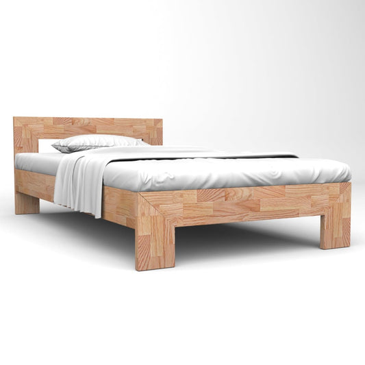 Bed Frame Solid Oak Wood 160x200 cm