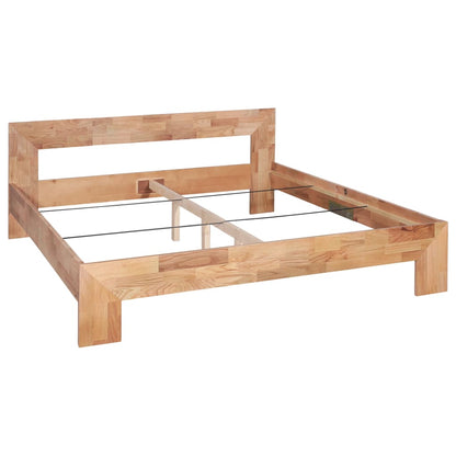 Bed Frame Solid Oak Wood 160x200 cm