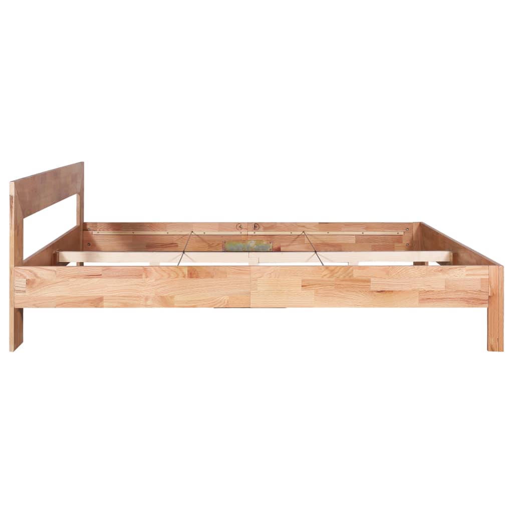 Bed Frame Solid Oak Wood 160x200 cm