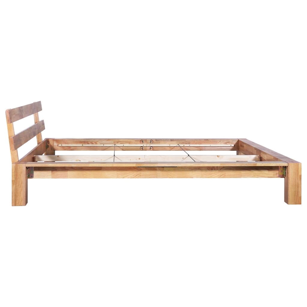 Bed Frame Solid Oak Wood 160x200 cm