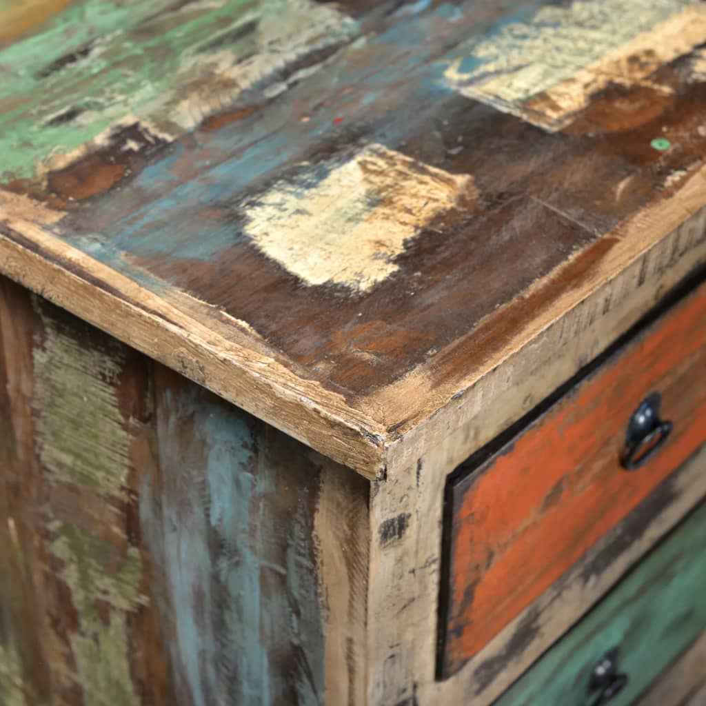 Reclaimed Cabinet Solid Wood Multicolour with 16 Drawers