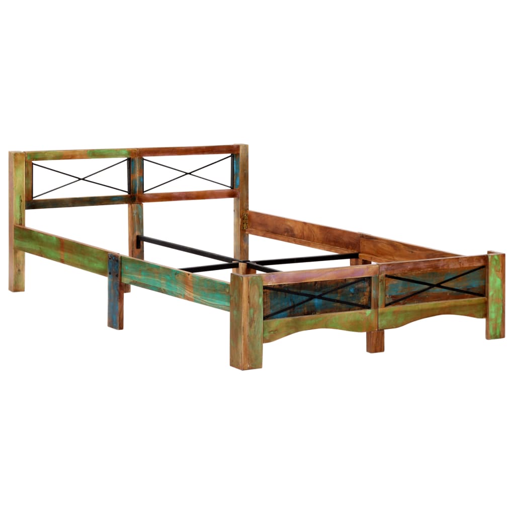 Bed Frame Solid Reclaimed Wood 140x200 cm