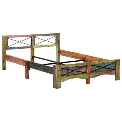 Bed Frame Solid Reclaimed Wood 140x200 cm