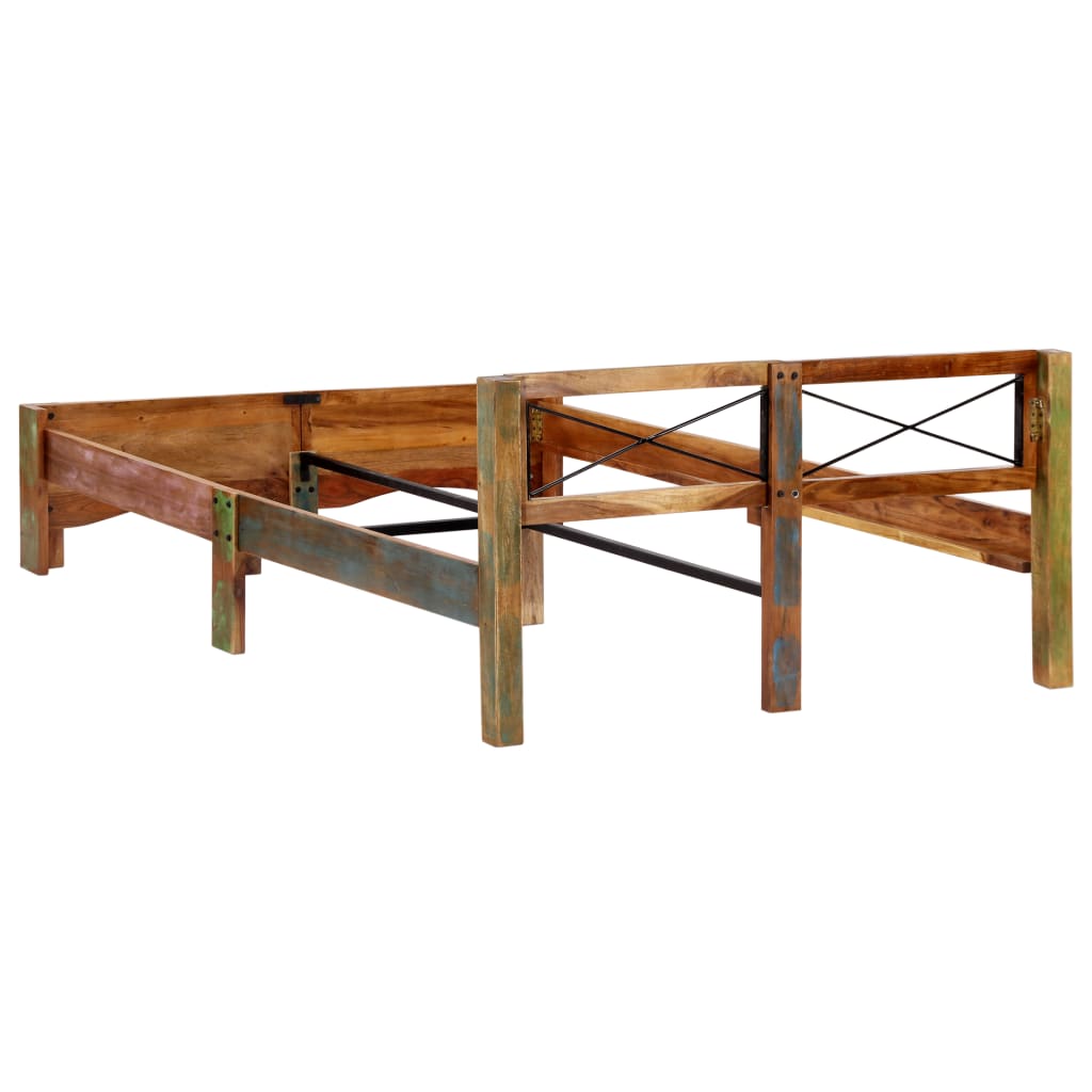 Bed Frame Solid Reclaimed Wood 140x200 cm