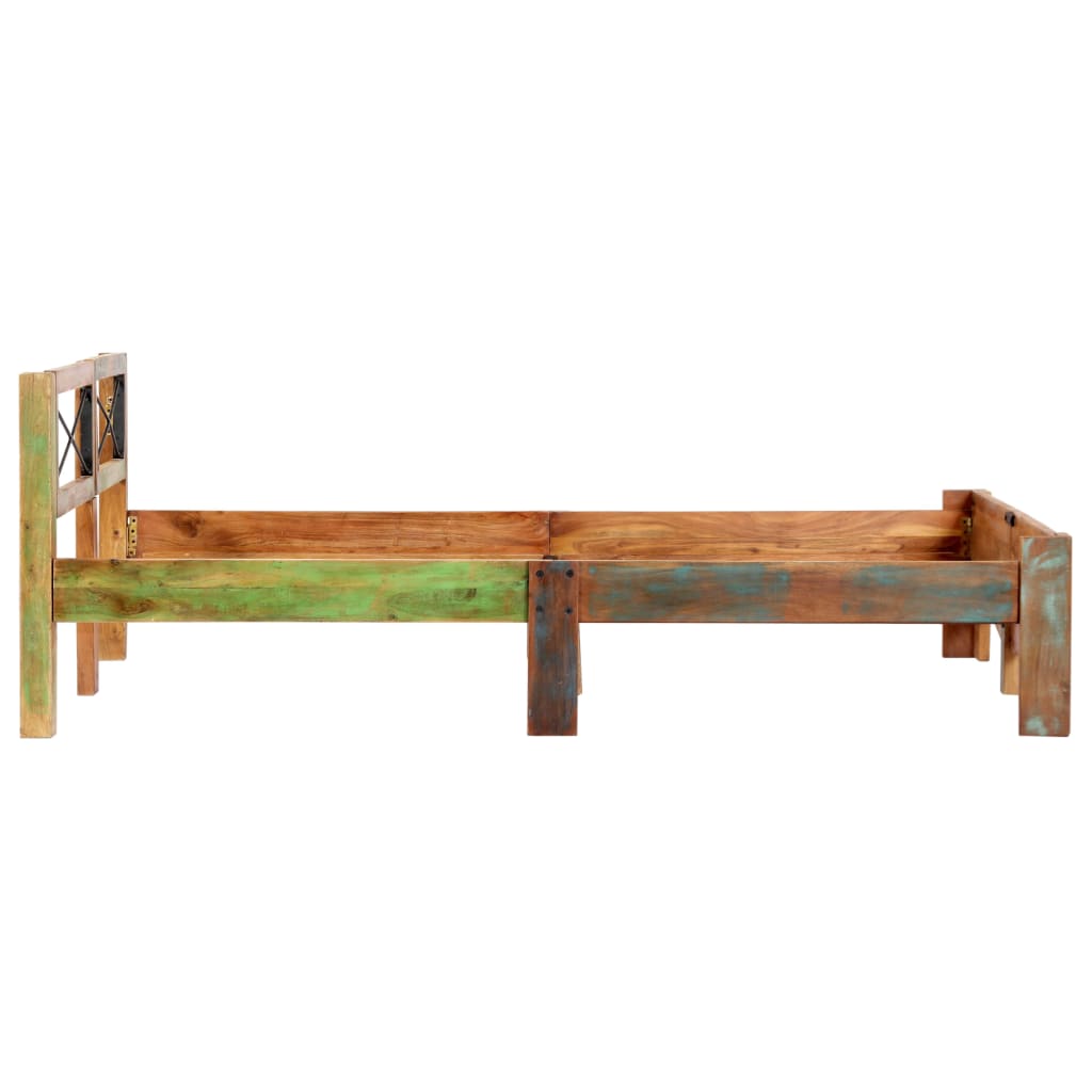 Bed Frame Solid Reclaimed Wood 140x200 cm