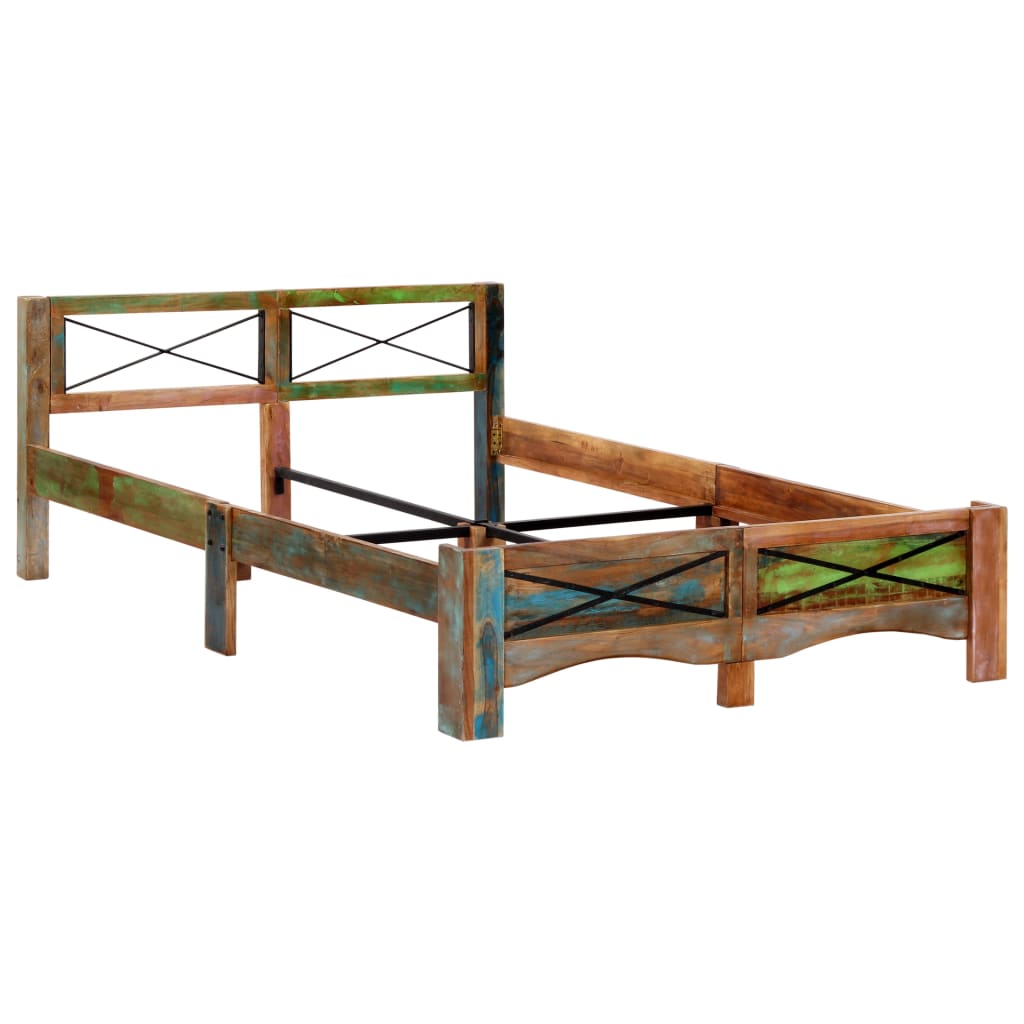 Bed Frame Solid Reclaimed Wood 140x200 cm