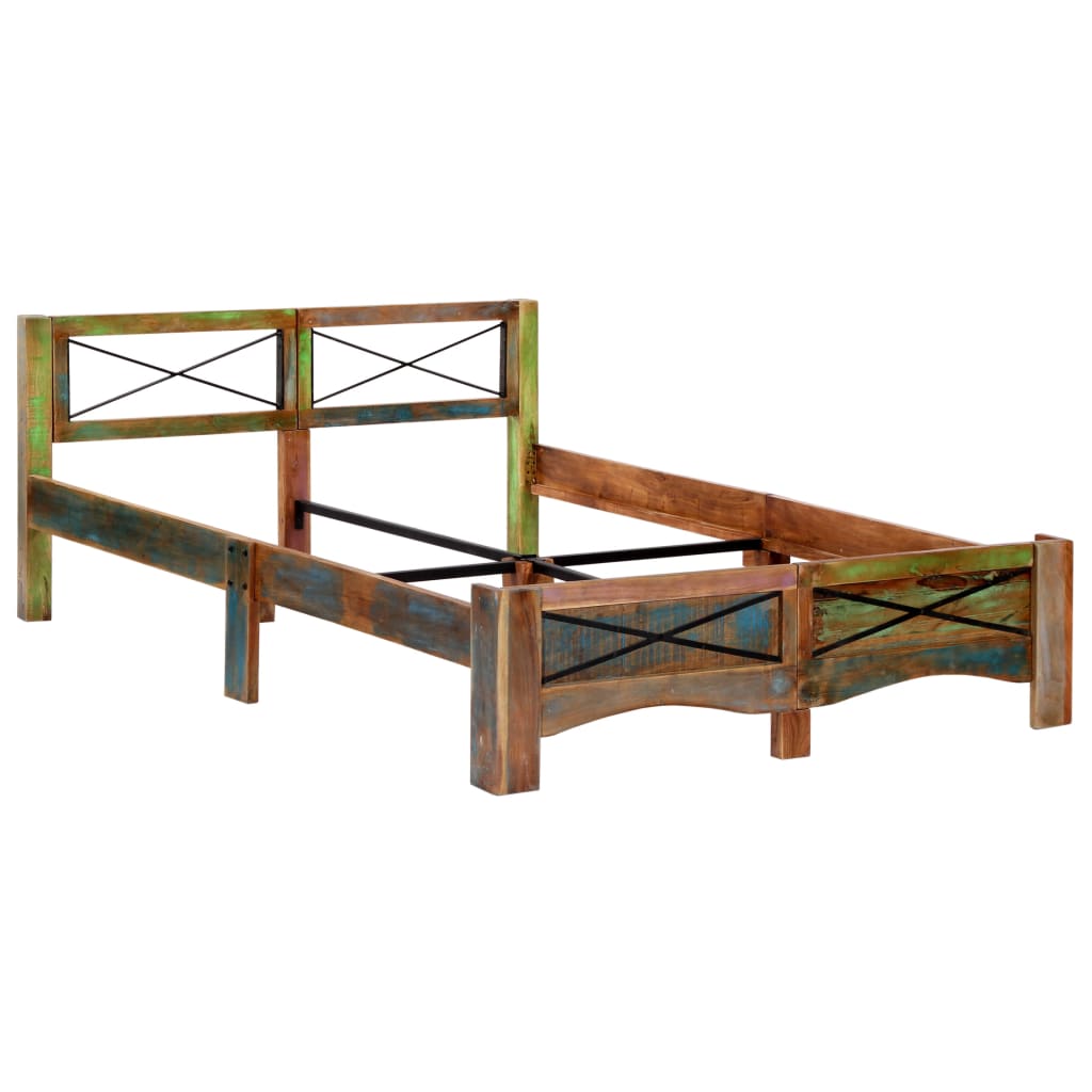 Bed Frame Solid Reclaimed Wood 140x200 cm