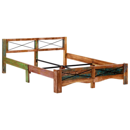 Bed Frame Solid Reclaimed Wood 160x200 cm