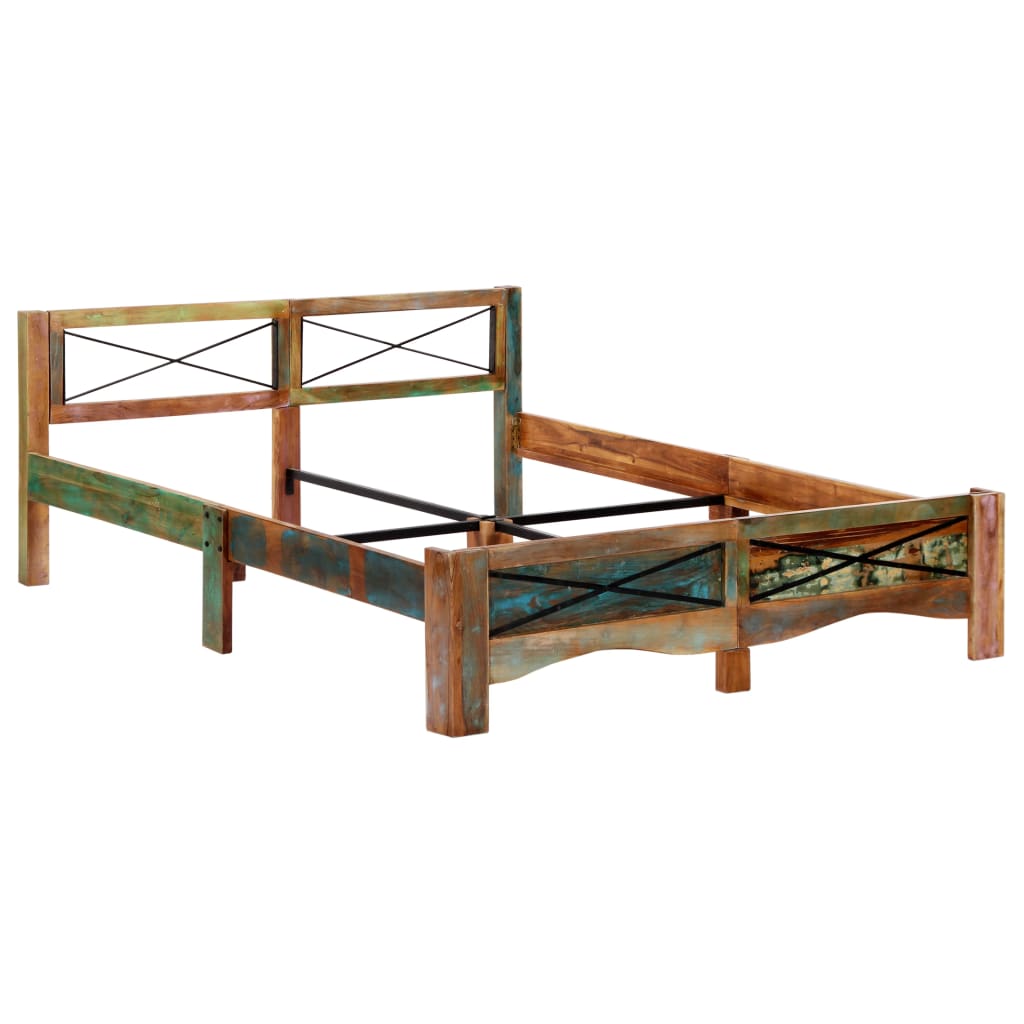 Bed Frame Solid Reclaimed Wood 160x200 cm