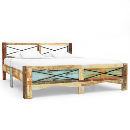 Bed Frame Solid Reclaimed Wood 180x200 cm Super King