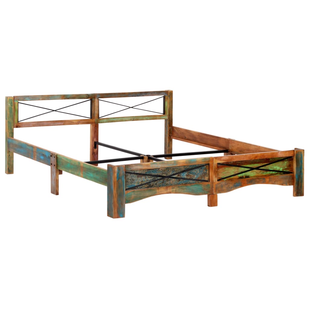 Bed Frame Solid Reclaimed Wood 180x200 cm Super King